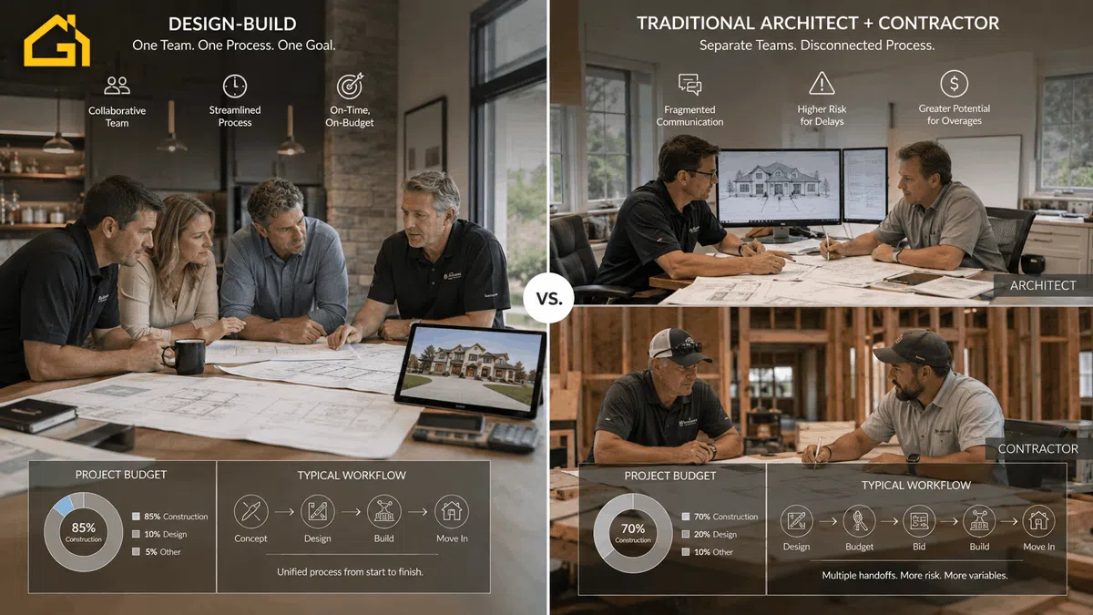 Design build vs architect contractor cost comparison